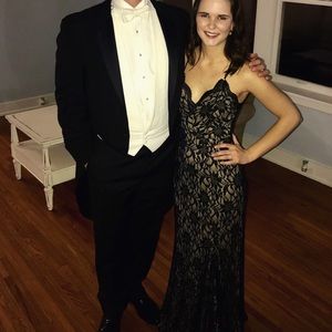 Long Black Lace Dress